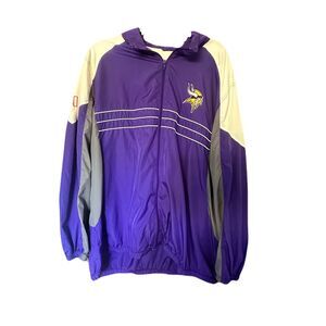 G-III NFL Minnesota Vikings NFL Windbreaker Jacket XXL Full Zip Retro Football